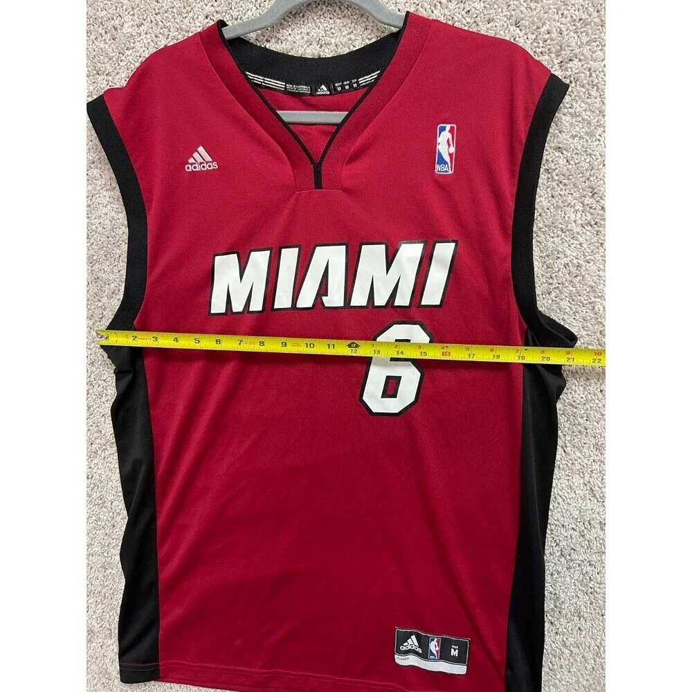 Adidas NBA Lebron James Miami Heat Jersey Red Basketball LBJ Baller - Youth M